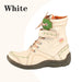Womens Winter Leather Boots Simple Short Plush With Slip-on