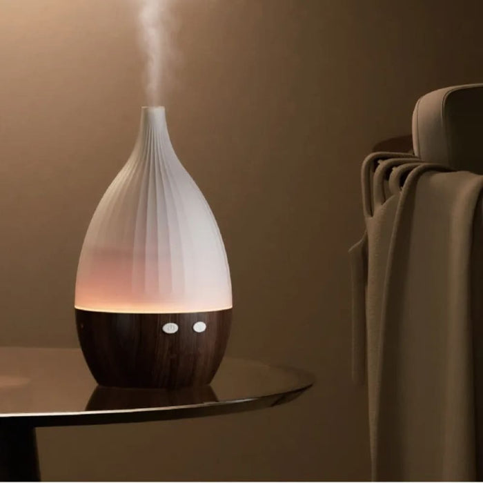 Wood Grain Usb Aroma Diffuser With 7 Colours Night Light