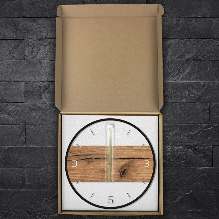 Old Wood Pattern Texture Acrylic Wall Clock Rustic Cabin