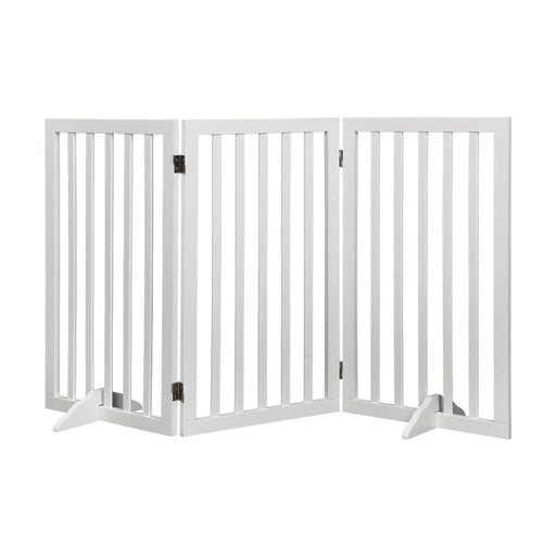 Wooden Pet Gate Dog Fence Safety Stair Barrier Security