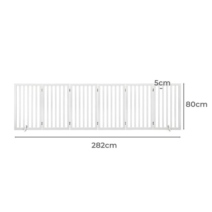 Wooden Pet Gate Dog Fence Safety Stair Barrier Security