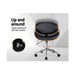Wooden & Pu Leather Office Desk Chair - Black