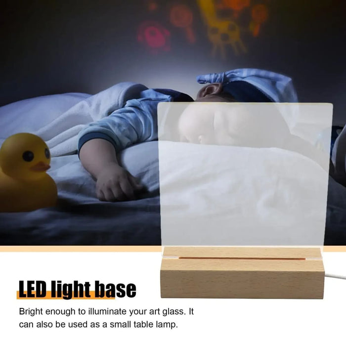 Wooden Led Light Base for Resin Art