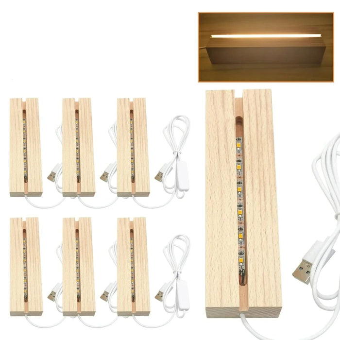 Wooden Led Light Base for Resin Art