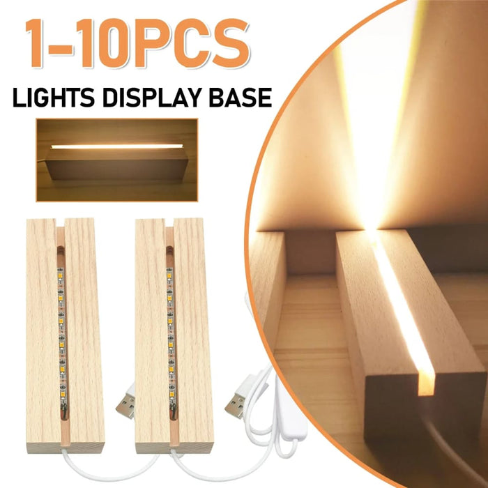 Wooden Led Light Base for Resin Art