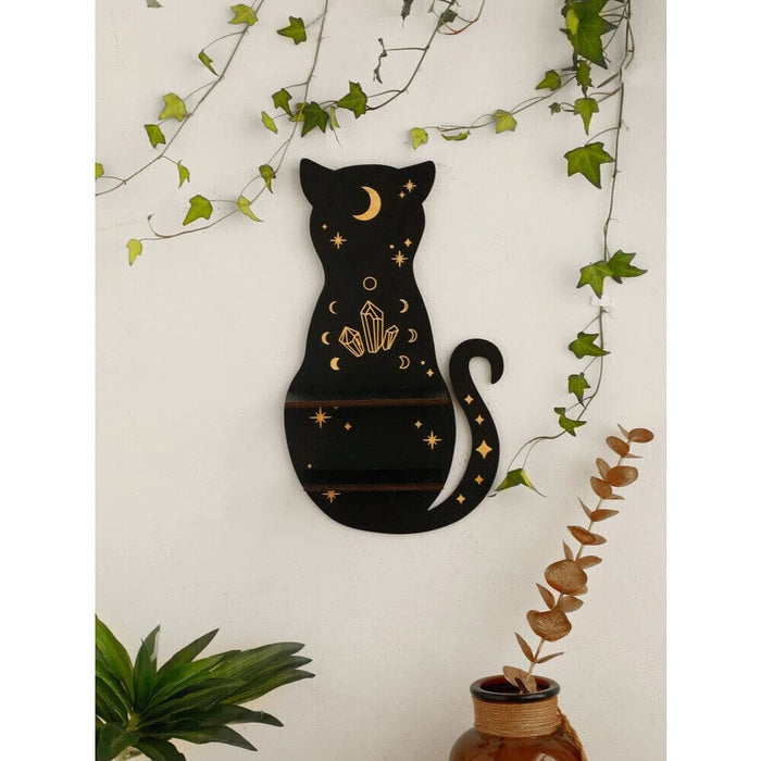 Wooden Moon Phase Shelf For Witchy Home Decor