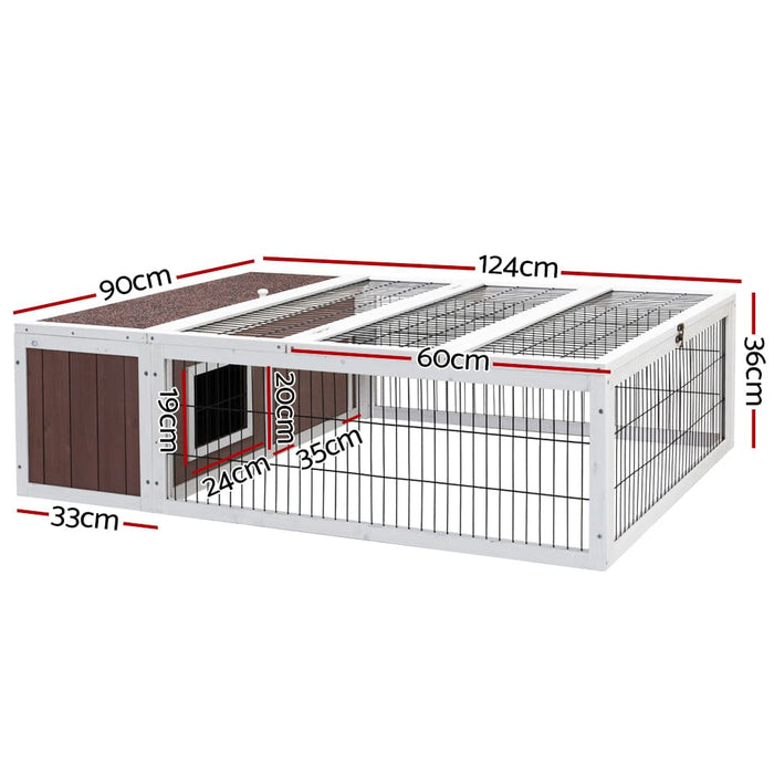 I.pet Wooden Rabbit Hutch Chicken Coop Run Cage Habitat