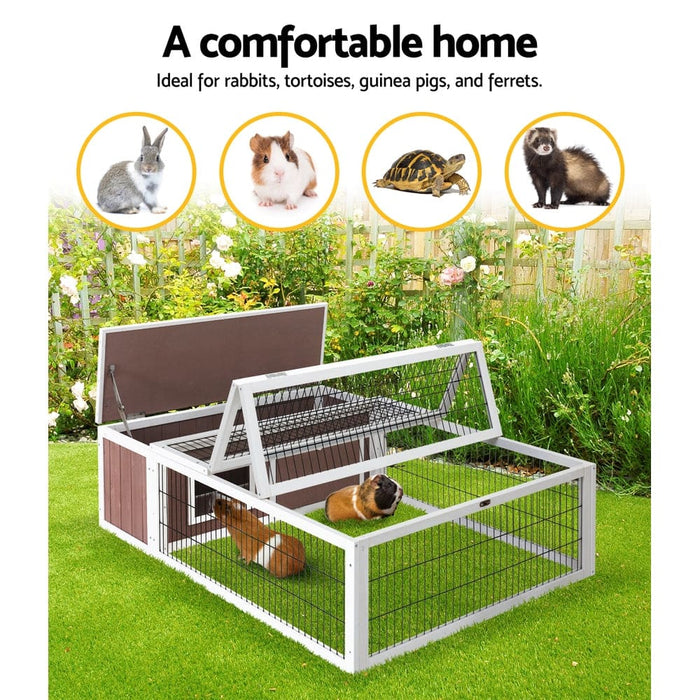 I.pet Wooden Rabbit Hutch Chicken Coop Run Cage Habitat