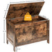 Wooden Sturdy Entryway Storage Bench with Safety Hinge