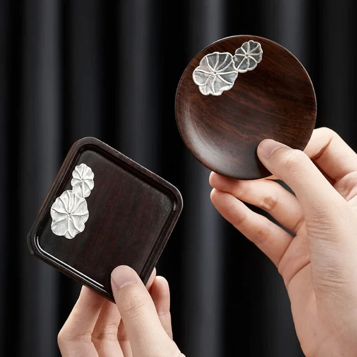 Wooden Tea Coaster Set for Kung Fu Ceremony
