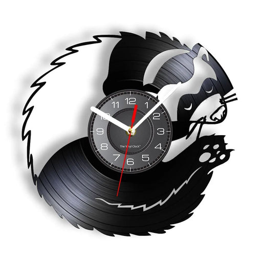 Woodland Ferret Vinyl Record Clock