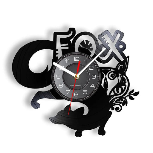 Woodland Fox Vinyl Record Clock