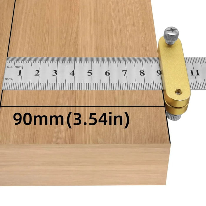 Woodworking Steel Ruler Positioning Block Angle Scriber