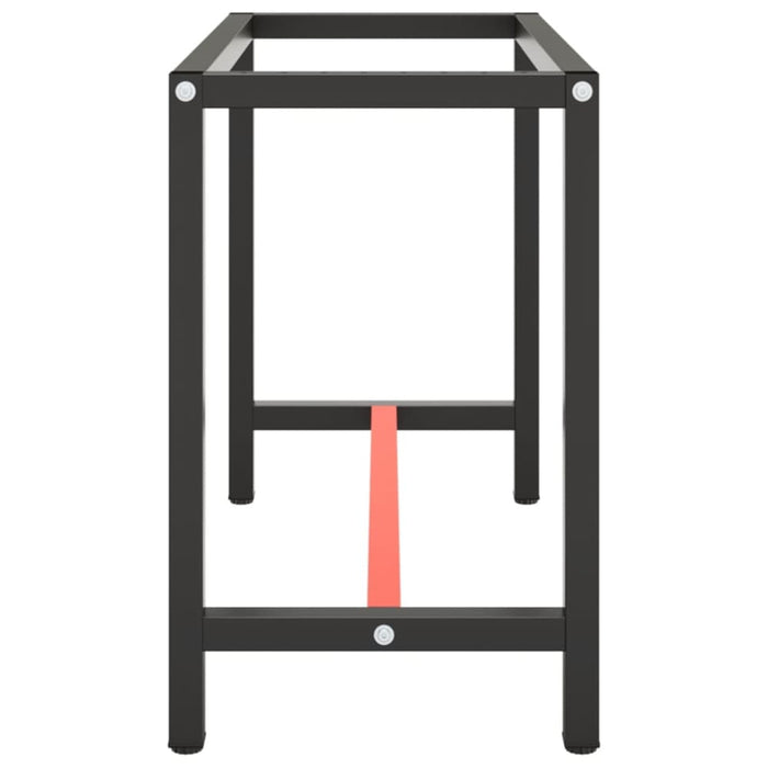 Work Bench Frame Matte Black and Red 110x50x79 Cm Metal