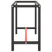 Work Bench Frame Matte Black and Red 110x50x79 Cm Metal