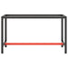 Work Bench Frame Matte Black and Red 140x50x79 Cm Metal
