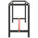 Work Bench Frame Matte Black and Red 140x50x79 Cm Metal