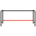 Work Bench Frame Matte Black and Red 180x57x79 Cm Metal