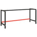 Work Bench Frame Matte Black and Red 180x57x79 Cm Metal