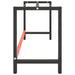Work Bench Frame Matte Black and Red 180x57x79 Cm Metal