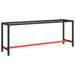 Work Bench Frame Matte Black and Red 210x50x79 Cm Metal