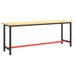 Work Bench Frame Matte Black and Red 210x50x79 Cm Metal