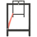 Work Bench Frame Matte Black and Red 220x57x79 Cm Metal