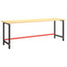 Work Bench Frame Matte Black and Red 220x57x79 Cm Metal