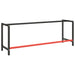 Work Bench Frame Matte Black and Red 220x57x79 Cm Metal
