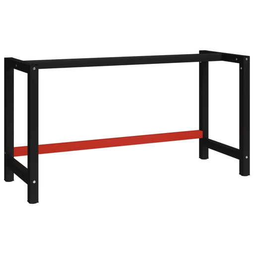 Work Bench Frame Metal 150x57x79 Cm Black And Red Oaikxk
