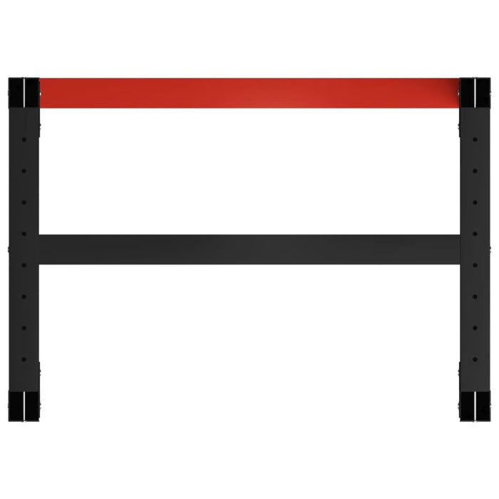 Work Bench Frame Metal 80x57x79 Cm Black and Red Oaikxi