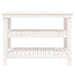 Work Bench White 110.5x50x80 Cm Solid Wood Pine Nxtlap