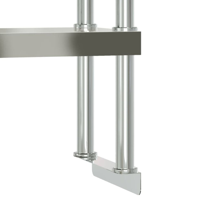 Work Table Overshelf 2 - tier 110x30x65 Cm Stainless Steel