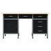Workbench Black 160x60x85 Cm Steel Oaptai