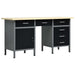 Workbench Black 160x60x85 Cm Steel Oaptai
