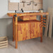 Workbench With Drawer And Vices 124x52x83 Cm Solid Wood