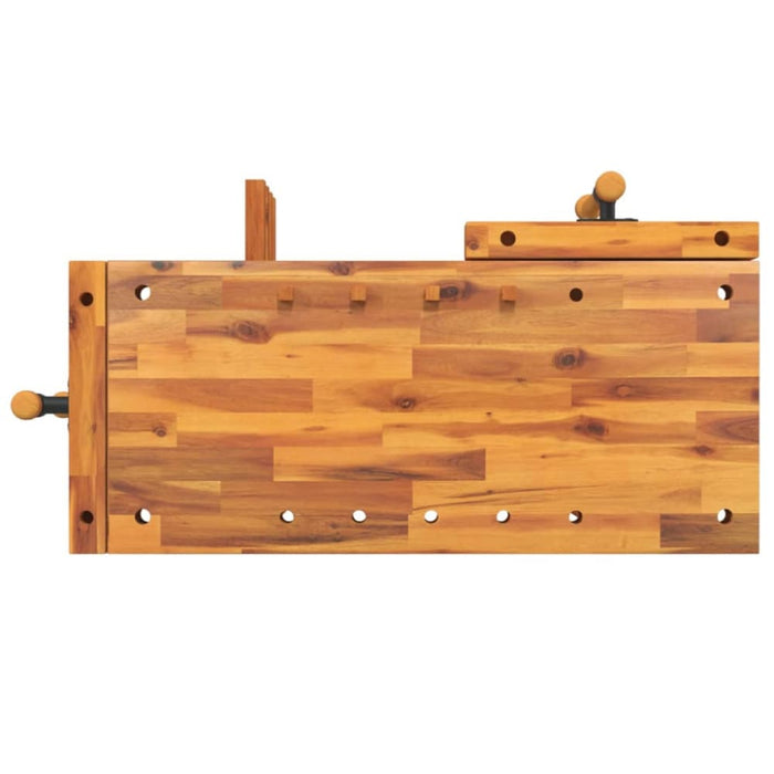 Workbench with Vices 92x48x83 Cm Solid Wood Acacia Opttok