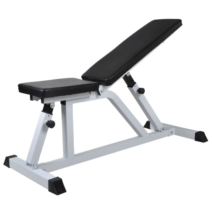 Workout Bench with Barbell and Dumbbell Set 30.5 Kg Xiptpb