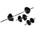 Workout Bench with Barbell and Dumbbell Set 30.5 Kg Xiptpb