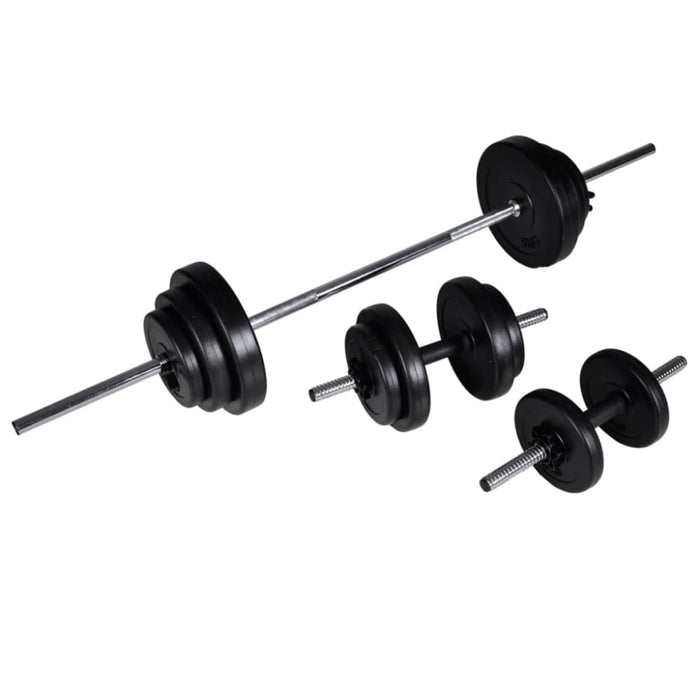 Workout Bench with Barbell and Dumbbell Set 30.5 Kg Xiptpo