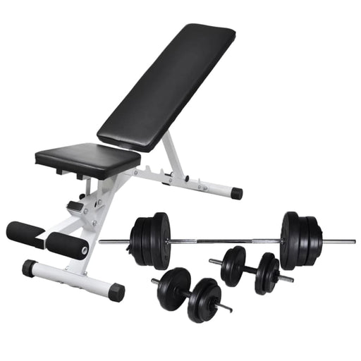 Workout Bench With Barbell And Dumbbell Set 60.5 Kg Xiptai