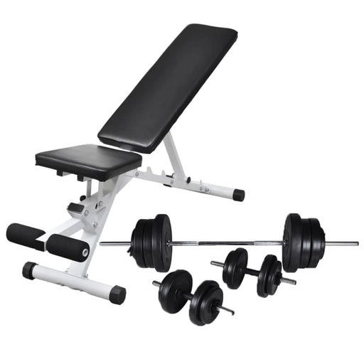 Workout Bench with Barbell and Dumbbell Set 60.5 Kg Xiptai