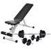 Workout Bench with Barbell and Dumbbell Set 60.5 Kg Xiptai