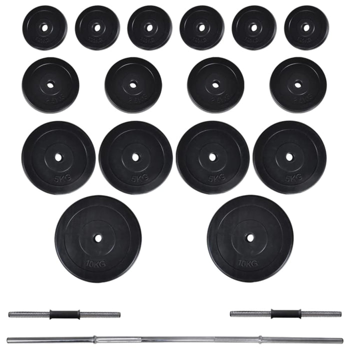 Workout Bench with Weight Rack Barbell and Dumbbell Set