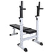 Workout Bench with Weight Rack Barbell and Dumbbell Set