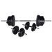 Workout Bench with Weight Rack Barbell and Dumbbell Set