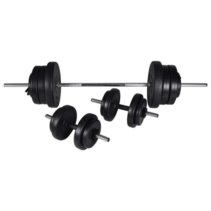 Workout Bench with Weight Rack Barbell and Dumbbell Set