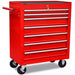Workshop Tool Trolley 7 Drawers Red Oaokpp