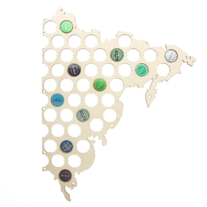 World Map Bottle Beer Cap