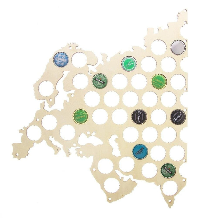 World Map Bottle Beer Cap